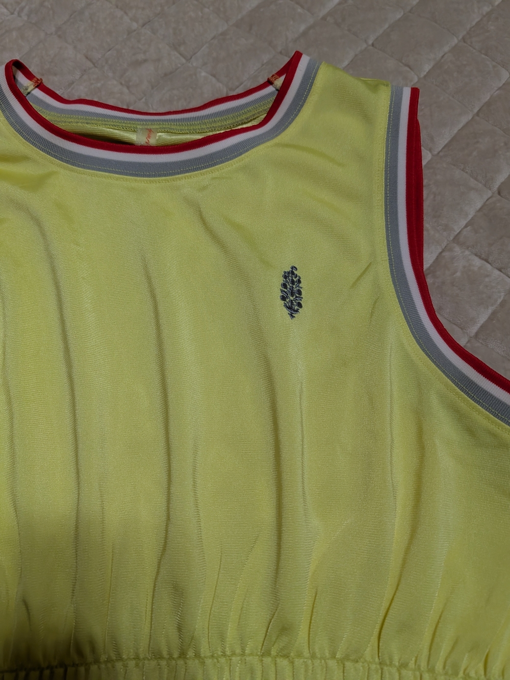 Free People Yellow Sleeveless Tank with Contrast Trim